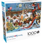 Buffalo Games - Charles Wysocki - Holiday Small Town Christmas - 1000 Piece Jigsaw Puzzle For Adults -Challenging Puzzle Perfect for Game Nights - Finished Size is 26.75 x 19.75