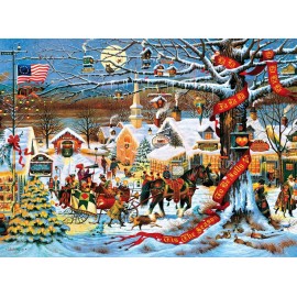 Buffalo Games - Charles Wysocki - Holiday Small Town Christmas - 1000 Piece Jigsaw Puzzle For Adults -Challenging Puzzle Perfect for Game Nights - Finished Size is 26.75 x 19.75