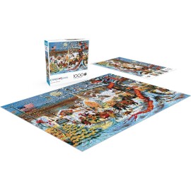 Buffalo Games - Charles Wysocki - Holiday Small Town Christmas - 1000 Piece Jigsaw Puzzle For Adults -Challenging Puzzle Perfect for Game Nights - Finished Size is 26.75 x 19.75