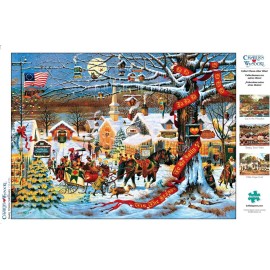 Buffalo Games - Charles Wysocki - Holiday Small Town Christmas - 1000 Piece Jigsaw Puzzle For Adults -Challenging Puzzle Perfect for Game Nights - Finished Size is 26.75 x 19.75