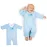 Baby Merlin\'s Magic Sleepsuit - Cotton Baby Swaddle Transition Product - Soft and Breathable Design, Double Zipper for Easy Diaper Changes, Promotes Safe Sleep - Blue - Large 18-21lbs