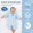 Baby Merlin\'s Magic Sleepsuit - Cotton Baby Swaddle Transition Product - Soft and Breathable Design, Double Zipper for Easy Diaper Changes, Promotes Safe Sleep - Blue - Large 18-21lbs