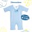 Baby Merlin\'s Magic Sleepsuit - Cotton Baby Swaddle Transition Product - Soft and Breathable Design, Double Zipper for Easy Diaper Changes, Promotes Safe Sleep - Blue - Large 18-21lbs