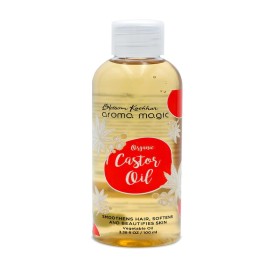 Aroma Magic Organic Castor Oil | 100% Pure & Natural Cold-Pressed Carrier Oil | Nourishes Hair, Eyelashes & Eyebrows | Hydrates Skin & Scalp | Hexane-Free | 3.38 Fl Oz (100ml) Aroma Magic Organic Castor Oil | 100% Pure & Natural Cold-Pressed Carrier Oil | Nourishes Hair, Eyelashes & Eyebrows | Hydrates Skin & Scalp | Hexane-Free | 3.38 Fl Oz (100ml)