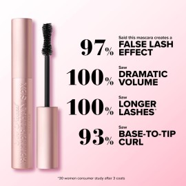 Too Faced Better Than Sex Volumizing Mascara | Dramatic Volume, Length + Peptides Help Condition Lashes, 0.27 Fl Oz, Black Too Faced Better Than Sex Volumizing Mascara | Dramatic Volume, Length + Peptides Help Condition Lashes, 0.27 Fl Oz, Black