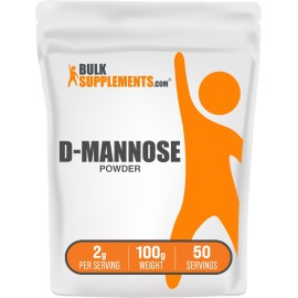 BulkSupplements.com D-Mannose Powder - D-Mannose Supplement, for Urinary Tract Health - Unflavored & Gluten Free, 2g per Serving, 100g (3.5 oz) (Pack of 1)