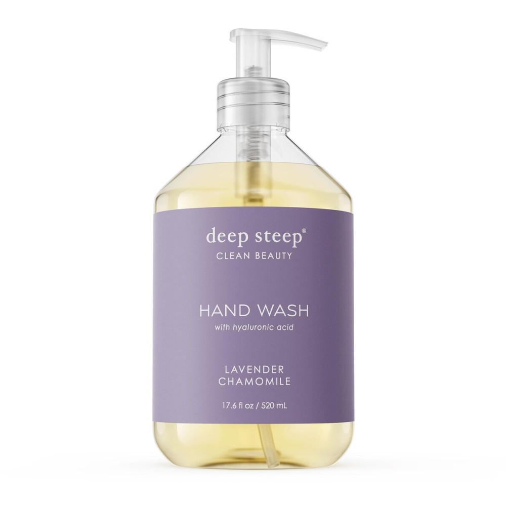 Deep Steep Liquid Hand Wash, Lavender Chamomile, 17.6 oz - Moisturizing Cleanser with Olive Oil, Aloe Vera, Glycerin & Hyaluronic Acid - Vegan, Clean Beauty, Soft & Nourished Hands Deep Steep Liquid Hand Wash, Lavender Chamomile, 17.6 oz - Moisturizing Cleanser with Olive Oil, Aloe Vera, Glycerin & Hyaluronic Acid - Vegan, Clean Beauty, Soft & Nourished Hands