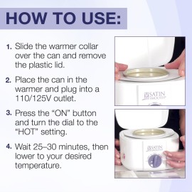 Satin Smooth Professional Single Wax Warmer for Hair Removal - SSW12C, Compact Wax Heater with Adjustable Temperature Control, Ideal for All Waxing Types