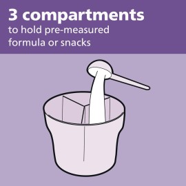 Philips AVENT Powder Formula Dispenser and Snack Cup For Unisex Baby, Grey, SCF135/18