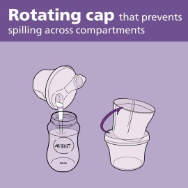 Philips AVENT Powder Formula Dispenser and Snack Cup For Unisex Baby, Grey, SCF135/18