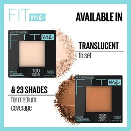 Maybelline Fit Me Matte + Poreless Pressed Face Powder Makeup & Setting Powder, Sun Beige, 1 Count