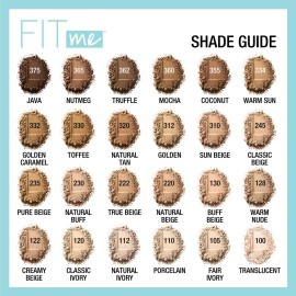 Maybelline Fit Me Matte + Poreless Pressed Face Powder Makeup & Setting Powder, Sun Beige, 1 Count