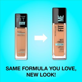 Maybelline Fit Me Matte + Poreless Liquid Oil-Free Foundation Makeup, Nude Beige, 1 Count (Packaging May Vary) Maybelline Fit Me Matte + Poreless Liquid Oil-Free Foundation Makeup, Nude Beige, 1 Count (Packaging May Vary)
