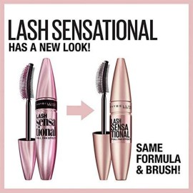 Maybelline Lash Sensational Washable Mascara, Lengthening and Volumizing for a Full Fan Effect, Blackest Black, 1 Count Maybelline Lash Sensational Washable Mascara, Lengthening and Volumizing for a Full Fan Effect, Blackest Black, 1 Count