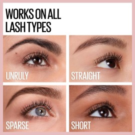 Maybelline Lash Sensational Washable Mascara, Lengthening and Volumizing for a Full Fan Effect, Blackest Black, 1 Count Maybelline Lash Sensational Washable Mascara, Lengthening and Volumizing for a Full Fan Effect, Blackest Black, 1 Count