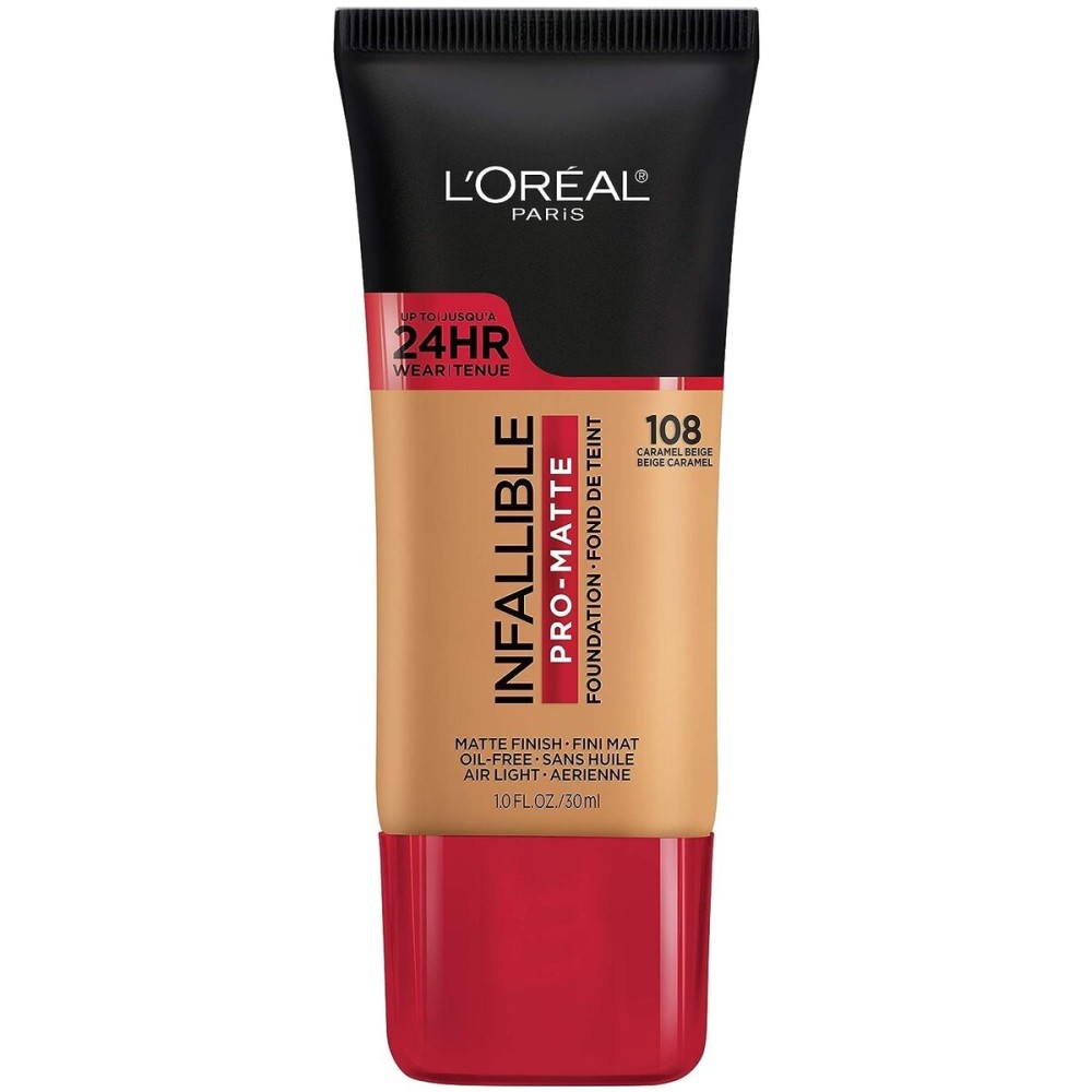 L\'Oreal Paris Cosmetics Makeup Infallible Pro-Matte Liquid Longwear Foundation, Caramel Beige, 1 fl oz L\'Oreal Paris Cosmetics Makeup Infallible Pro-Matte Liquid Longwear Foundation, Caramel Beige, 1 fl oz