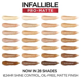 L\'Oreal Paris Cosmetics Makeup Infallible Pro-Matte Liquid Longwear Foundation, Caramel Beige, 1 fl oz L\'Oreal Paris Cosmetics Makeup Infallible Pro-Matte Liquid Longwear Foundation, Caramel Beige, 1 fl oz