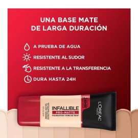 L\'Oreal Paris K1828700 Infallible Pro-Matte Liquid Longwear Foundation Makeup, 102 Shell Beige, 1 Fl; Oz. L\'Oreal Paris K1828700 Infallible Pro-Matte Liquid Longwear Foundation Makeup, 102 Shell Beige, 1 Fl; Oz.