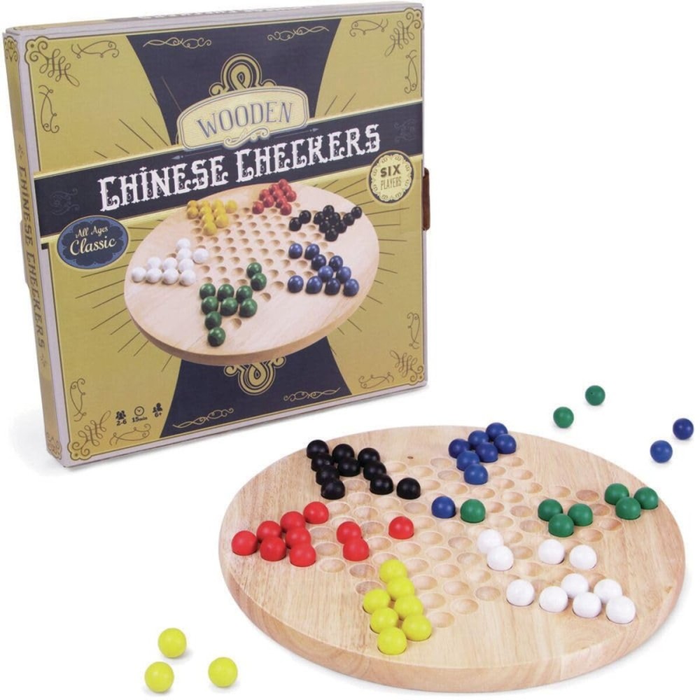 All Natural Wood Chinese Checkers with Wooden Marbles by Brybelly (1-Pack) All Natural Wood Chinese Checkers with Wooden Marbles by Brybelly (1-Pack)