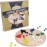 All Natural Wood Chinese Checkers with Wooden Marbles by Brybelly (1-Pack)