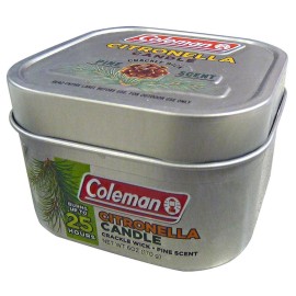 Coleman Pine Scented Citronella Candle with Wooden Crackle Wick - 6 oz Tin Coleman Pine Scented Citronella Candle with Wooden Crackle Wick - 6 oz Tin
