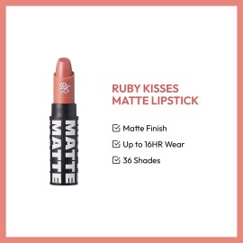 Kiss Ruby Kisses Matte Lipstick Nude Rose (3ml)
