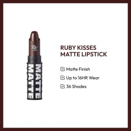 Ruby Kisses Ultra Matte Super Rich Lipstick 3.5g/0.12oz (RMLS13 DARK PLUM SCENE) Ruby Kisses Ultra Matte Super Rich Lipstick 3.5g/0.12oz (RMLS13 DARK PLUM SCENE)