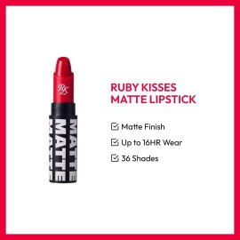 Kiss Ruby Kisses Matte Lipstick Red Mangrove (3ml)