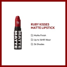 Kiss Ruby Kisses Matte Lipstick Kiss Red,1 Count Kiss Ruby Kisses Matte Lipstick Kiss Red,1 Count