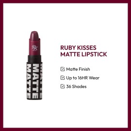 Kiss Ruby Kisses Matte Lipstick Plum Wine (3ml)