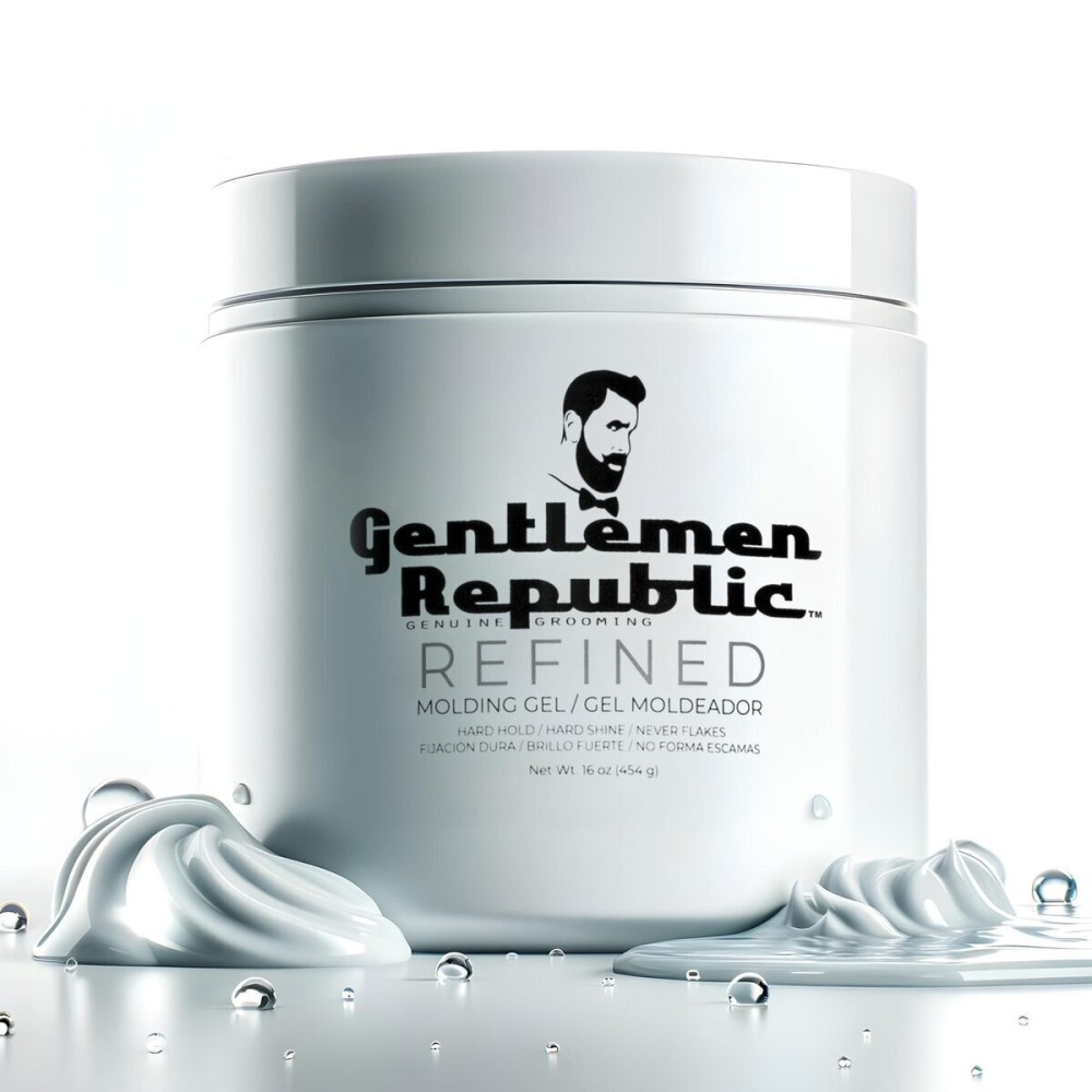 Gentlemen Republic 16oz Refined Hair Gel for Men - Premium Men\'s Hair Styling Product, 24 Hour High Hold & Shine. No Beeswax, Alcohol, or Parabens, Humidity Resistant Gentlemen Republic 16oz Refined Hair Gel for Men - Premium Men\'s Hair Styling Product, 24 Hour High Hold & Shine. No Beeswax, Alcohol, or Parabens, Humidity Resistant