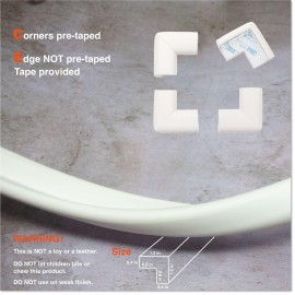 Roving Cove HeftyFit Edge Corner Protector Baby Proofing (Large 18ft Edge 8 Corners), Heavy-Duty, Soft NBR Rubber Foam, Furniture Fireplace Safety Bumper Guard, 3M Adhesive, Oyster White (Off White) Roving Cove HeftyFit Edge Corner Protector Baby Proofing (Large 18ft Edge 8 Corners), Heavy-Duty, Soft NBR Rubber Foam, Furniture Fireplace Safety Bumper Guard, 3M Adhesive, Oyster White (Off White)