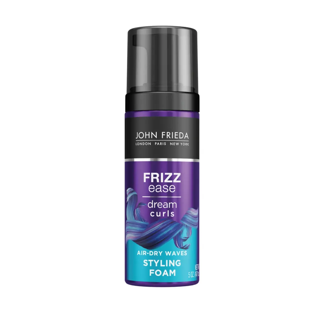 John Frieda Frizz Ease Dream Curls Air Dry Waves Styling Foam, Curl Defining Frizz Control for Curly and Wavy Hair, 5 Ounce John Frieda Frizz Ease Dream Curls Air Dry Waves Styling Foam, Curl Defining Frizz Control for Curly and Wavy Hair, 5 Ounce