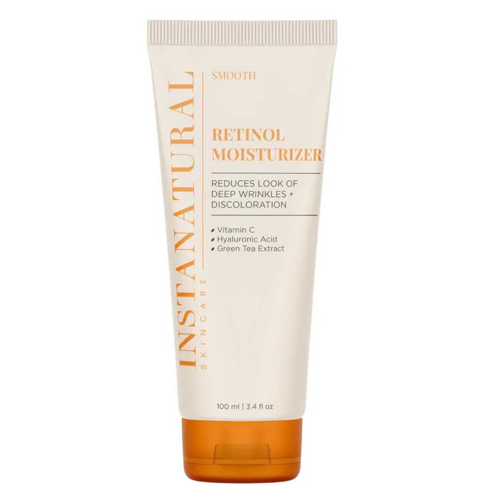 InstaNatural Retinol Moisturizer Nighttime Face Moisturizing Cream, Brightens and Reduces Signs of Aging, Wrinkles, Lines and Discoloration, with Vitamin C and Hyaluronic Acid, 3.4 Fl Oz InstaNatural Retinol Moisturizer Nighttime Face Moisturizing Cream, Brightens and Reduces Signs of Aging, Wrinkles, Lines and Discoloration, with Vitamin C and Hyaluronic Acid, 3.4 Fl Oz