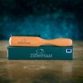Beard Brush by ZilberHaar - Stiff Boar Bristles for Men\'s Grooming - Straightens and Promotes Growth - Works with Beard Oil and Balm - For Beard Kits - 6 inches long