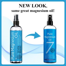 Seven Minerals, Pure Magnesium Oil Spray - Big 12 oz (Lasts 24 Months) - USP Grade Magnesium Spray, No Unhealthy Trace Minerals - from Ancient Underground Permian Seabed in USA, Free eBook Included Seven Minerals, Pure Magnesium Oil Spray - Big 12 oz (Lasts 24 Months) - USP Grade Magnesium Spray, No Unhealthy Trace Minerals - from Ancient Underground Permian Seabed in USA, Free eBook Included