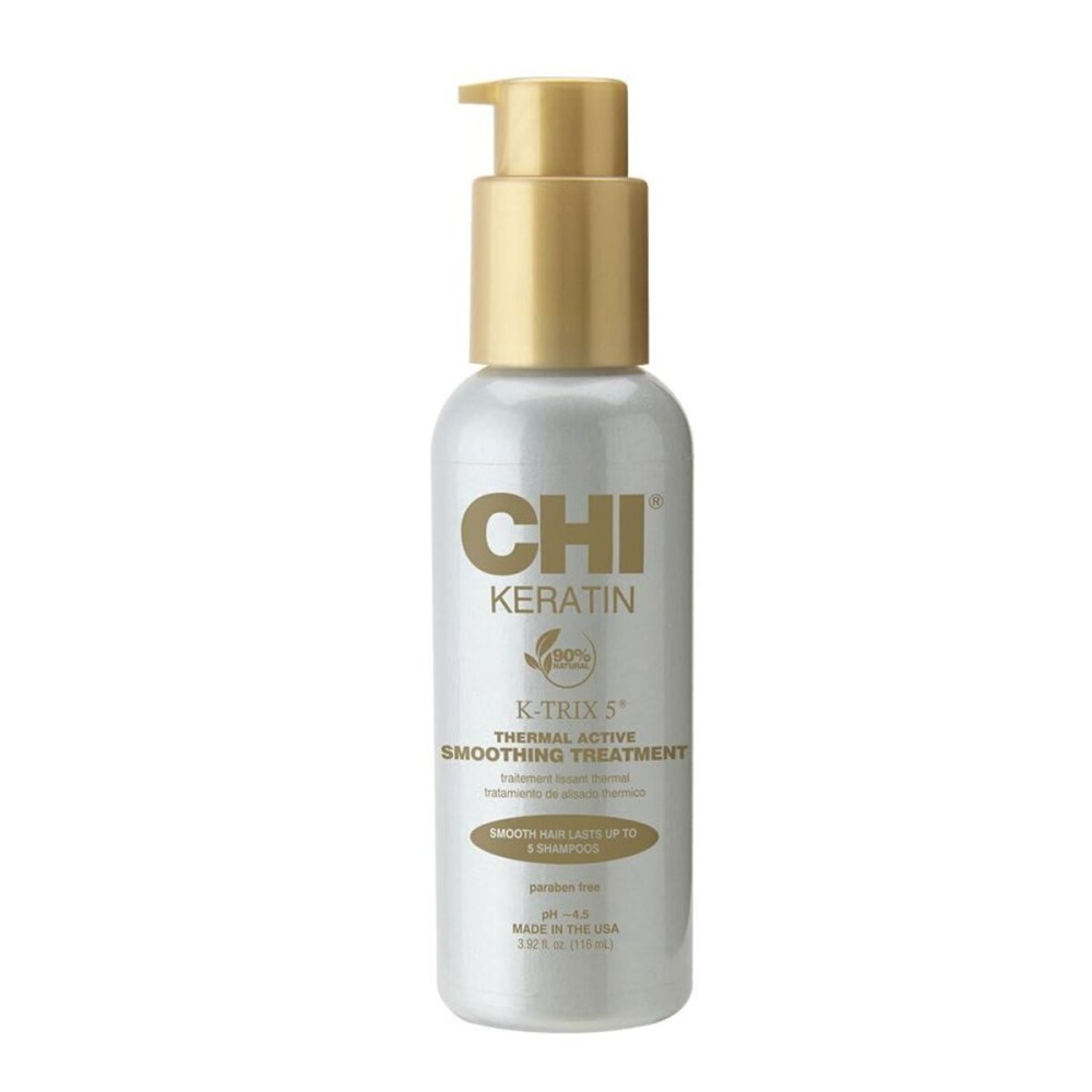 CHI Keratin K-Trix 5 Smoothing Treatment, Hair Serum For Creating Smooth, Frizz-Free Styles That Last, Sulfate, Paraben, & Cruelty-Free, 3.92 Oz CHI Keratin K-Trix 5 Smoothing Treatment, Hair Serum For Creating Smooth, Frizz-Free Styles That Last, Sulfate, Paraben, & Cruelty-Free, 3.92 Oz
