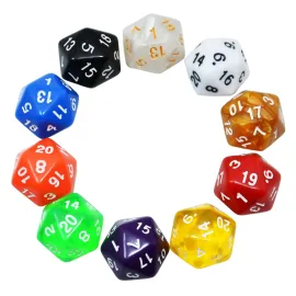 SmartDealsPro 10-Pack 20 Sided Dice D20 Polyhedral Dice for DND RPG MTG Table Game (Mix Color) SmartDealsPro 10-Pack 20 Sided Dice D20 Polyhedral Dice for DND RPG MTG Table Game (Mix Color)