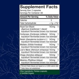 Host Defense Stamets 7-7 Species Blend - Mushroom Supplement for Immune Support - Includes Royal Sun Blazei, Cordyceps, Reishi, Maitake, Lion\'s Mane, Chaga & Mesima - 120 Capsules (60 Servings)* Host Defense Stamets 7-7 Species Blend - Mushroom Supplement for Immune Support - Includes Royal Sun Blazei, Cordyceps, Reishi, Maitake, Lion\'s Mane, Chaga & Mesima - 120 Capsules (60 Servings)*