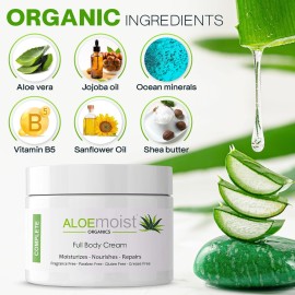Organic Aloe Vera Lotion - Face & Body Moisturizing Cream with Natural Aloe Vera, Vitamin E Oil, Vitamin C, Retinol Cream, Shea Butter - Anti Aging Face Moisturizer for Women, Dry Skin (8 oz) Organic Aloe Vera Lotion - Face & Body Moisturizing Cream with Natural Aloe Vera, Vitamin E Oil, Vitamin C, Retinol Cream, Shea Butter - Anti Aging Face Moisturizer for Women, Dry Skin (8 oz)