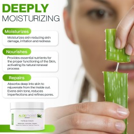 Organic Aloe Vera Lotion - Face & Body Moisturizing Cream with Natural Aloe Vera, Vitamin E Oil, Vitamin C, Retinol Cream, Shea Butter - Anti Aging Face Moisturizer for Women, Dry Skin (8 oz) Organic Aloe Vera Lotion - Face & Body Moisturizing Cream with Natural Aloe Vera, Vitamin E Oil, Vitamin C, Retinol Cream, Shea Butter - Anti Aging Face Moisturizer for Women, Dry Skin (8 oz)