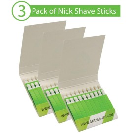 BARBERUPP Styptic Stick Shave Accessories (Green Stix, 3 Pack) Stops Bleeding For Razor Nicks For Men & Women - Sanitary and Great For Barbers or Personal BARBERUPP Styptic Stick Shave Accessories (Green Stix, 3 Pack) Stops Bleeding For Razor Nicks For Men & Women - Sanitary and Great For Barbers or Personal