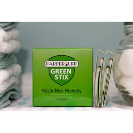 BARBERUPP Styptic Stick Shave Accessories (Green Stix, 3 Pack) Stops Bleeding For Razor Nicks For Men & Women - Sanitary and Great For Barbers or Personal BARBERUPP Styptic Stick Shave Accessories (Green Stix, 3 Pack) Stops Bleeding For Razor Nicks For Men & Women - Sanitary and Great For Barbers or Personal