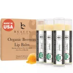 USDA Organic Lip Balm - USA Made with Natural Ingredients, 4 Pack Unflavored Chapstick for Dry Lips, Birthday Gifts for Her & Him, Lip Balm Hydrating Beauty Gifts, Lip Moisturizer, Mens Gift Ideas