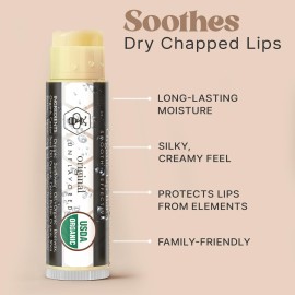USDA Organic Lip Balm - USA Made with Natural Ingredients, 4 Pack Unflavored Chapstick for Dry Lips, Birthday Gifts for Her & Him, Lip Balm Hydrating Beauty Gifts, Lip Moisturizer, Mens Gift Ideas USDA Organic Lip Balm - USA Made with Natural Ingredients, 4 Pack Unflavored Chapstick for Dry Lips, Birthday Gifts for Her & Him, Lip Balm Hydrating Beauty Gifts, Lip Moisturizer, Mens Gift Ideas
