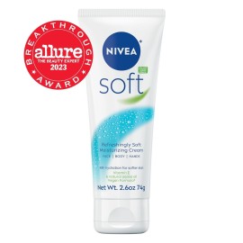 NIVEA Soft Refreshingly Soft Moisturizing Cream, Lightweight Moisturizer for Face, Body and Hands, Body Cream Enriched with Jojoba Oil and Vitamin E, 2.6 Oz Tube, Pack of 3 NIVEA Soft Refreshingly Soft Moisturizing Cream, Lightweight Moisturizer for Face, Body and Hands, Body Cream Enriched with Jojoba Oil and Vitamin E, 2.6 Oz Tube, Pack of 3