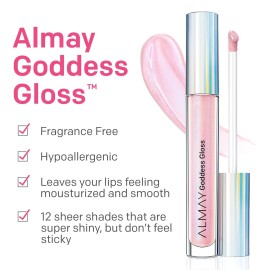 Almay Lip Gloss, Non-Sticky Lip Makeup, Holographic Glitter Finish, Hypoallergenic, 200 Angelic, 0.9 Oz Almay Lip Gloss, Non-Sticky Lip Makeup, Holographic Glitter Finish, Hypoallergenic, 200 Angelic, 0.9 Oz