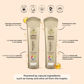 naissant Perla Beige Hair Purple Toning Mask | Eliminates Brassiness | Neutralizes Yellow & Orange Tones | Paraben, Ammonia & Sulfate Free | Pro-Vitamin B5, Olive Oil & Honey (Perla Beige) 10.1 Fl Oz