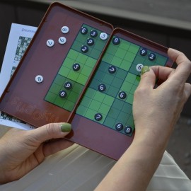 The Purple Cow- Sudoku. Magnetic Game Box for Kids and Adults. Solve Hard Puzzles and Master Your Mind. The Purple Cow- Sudoku. Magnetic Game Box for Kids and Adults. Solve Hard Puzzles and Master Your Mind.