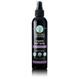 Hair Spray 8 Oz Bottle - USDA Organic Certified, Paraben-Free, Cruelty-Free and Vegan - With Natural Botanical Extracts - For All Hair Types by Nature\'s Brands is Made In USA.